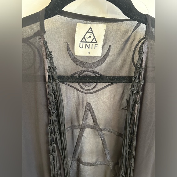 UNIF Wiccan Sheer Black Kimono Jacket - Picture 11 of 12